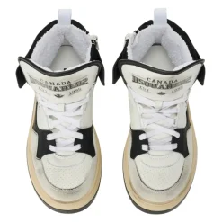 Baskets en cuir avec logo imprimé