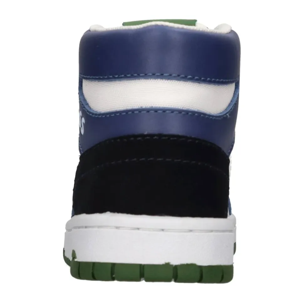 Baskets en cuir et tissu