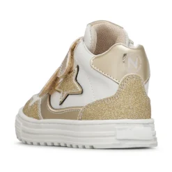 Baskets en cuir et tissu pailleté HESS HIGH 3 VL.