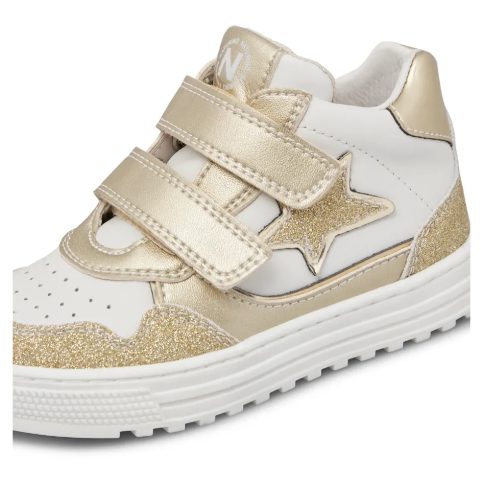 Baskets en cuir et tissu pailleté HESS HIGH 3 VL.