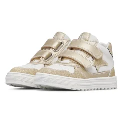 Baskets en cuir et tissu pailleté HESS HIGH 3 VL.