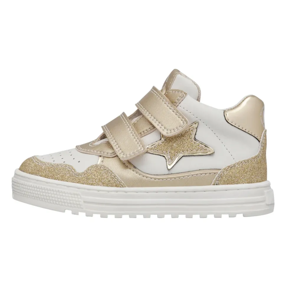 Baskets en cuir et tissu pailleté HESS HIGH 3 VL.