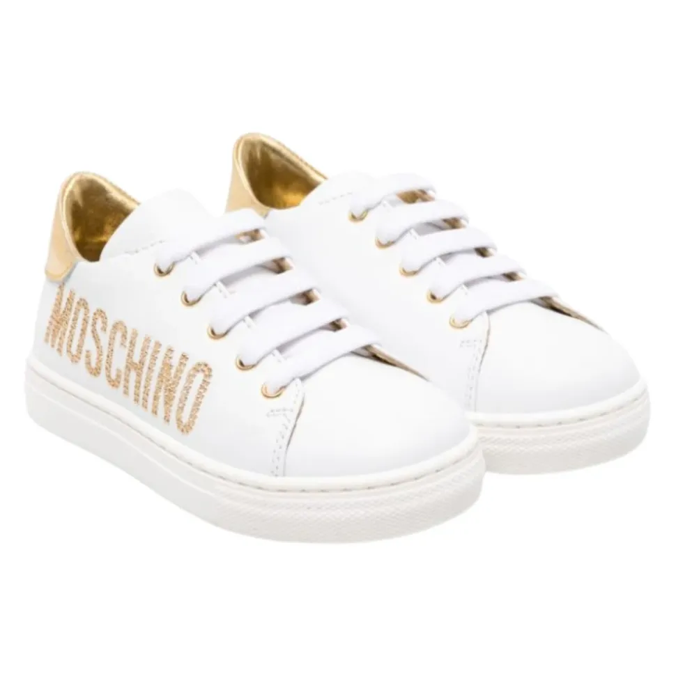 Baskets en cuir logo