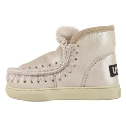 Baskets Enfants Rose Lurex Slip-On