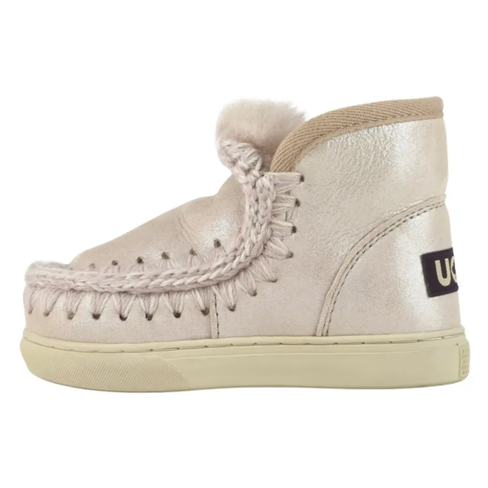 Baskets Enfants Rose Lurex Slip-On