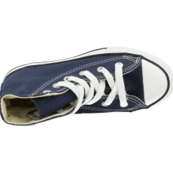 Baskets Montantes en Toile Bleu Marine