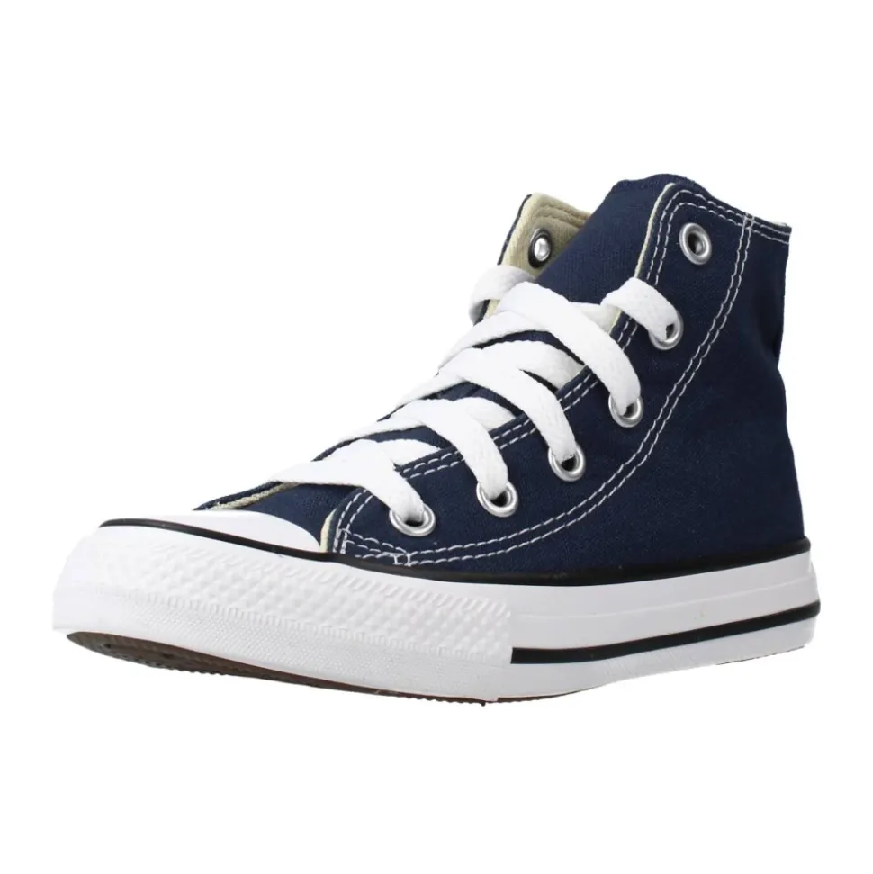 Baskets Montantes en Toile Bleu Marine