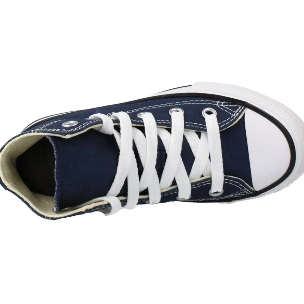 Baskets Montantes en Toile Bleu Marine
