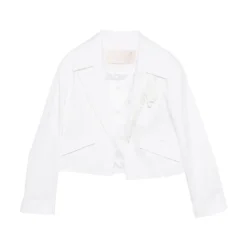 Blazer court brodé du logo