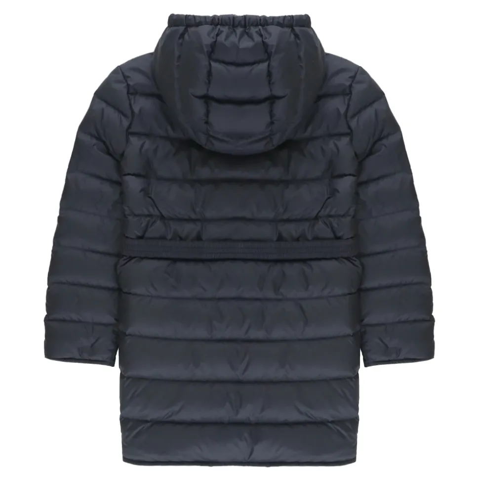 Bleu Enfants Manteau Long Capuche