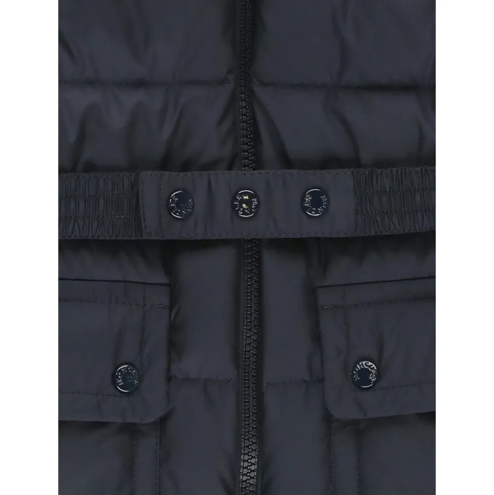 Bleu Enfants Manteau Long Capuche
