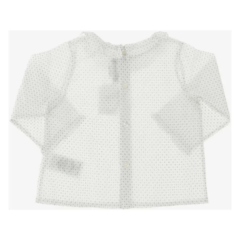 Blouse en col de coton pur