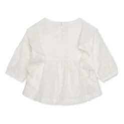 Blouse en coton à volants