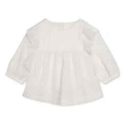 Blouse en coton à volants