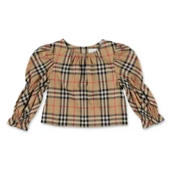 Blouse Popeline à Carreaux Sophistiqués
