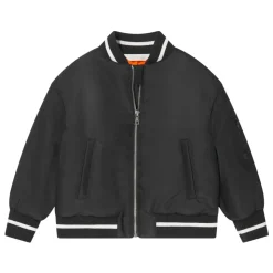 Bomber avec logo incurvé en noir