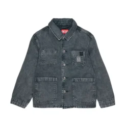 Bomber en jean avec logo