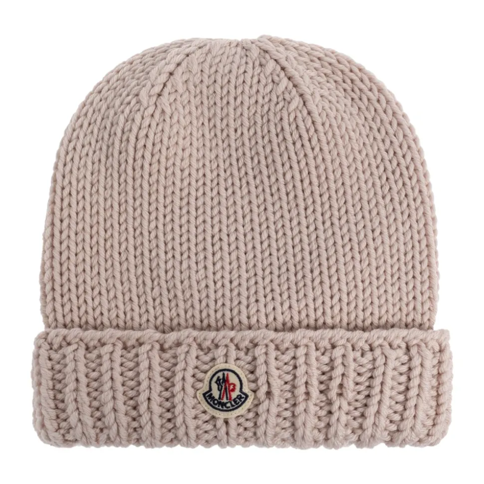 Bonnet en laine avec écusson logo