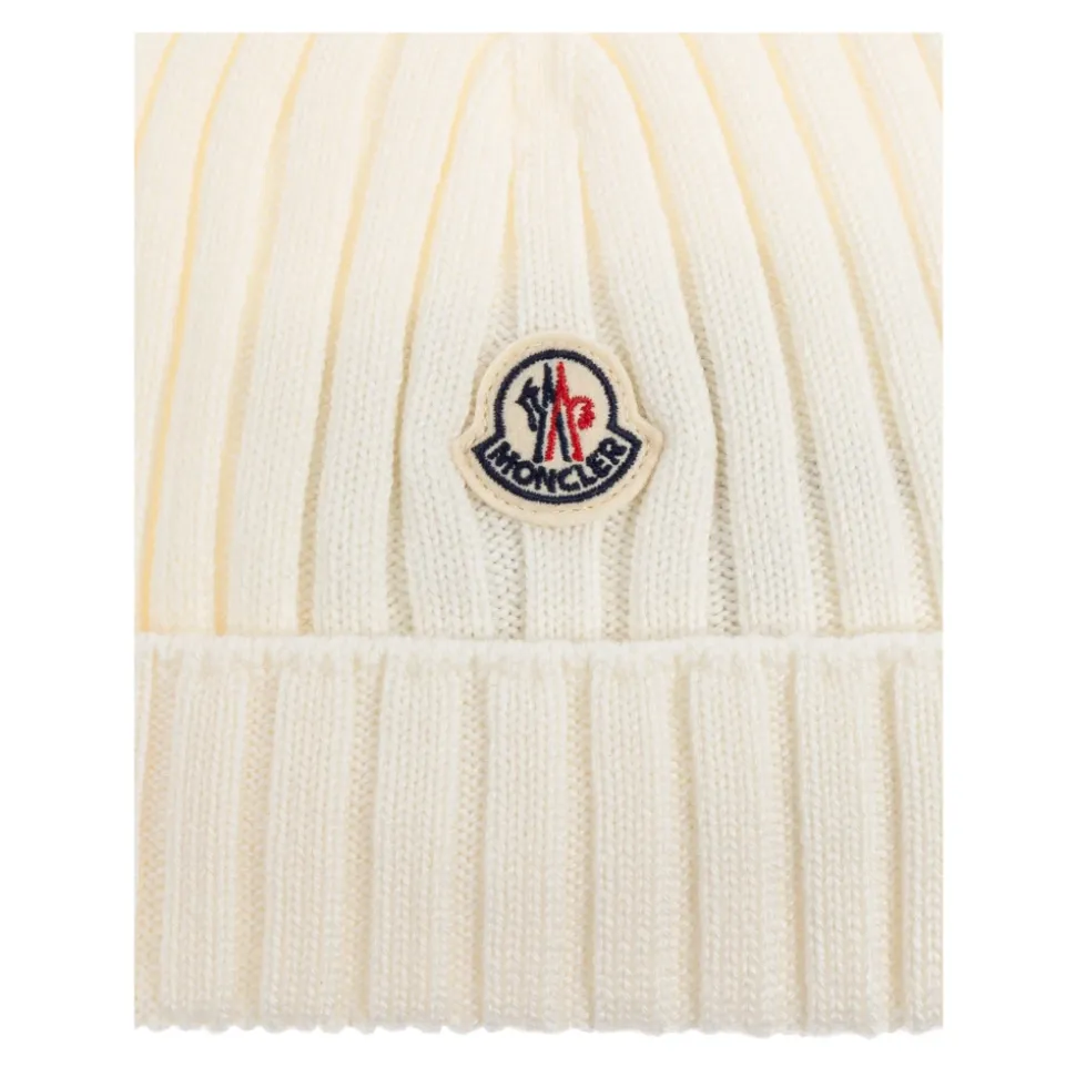 Bonnet en laine avec écusson logo