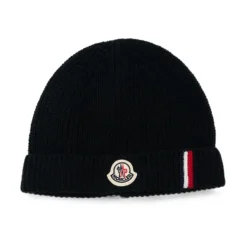 Bonnet en laine à bordure tricolore