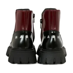 82046 Botte en cuir à panneaux