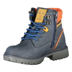 Botte Homme Bleue avec Lacets et Fermeture Éclair Latérale