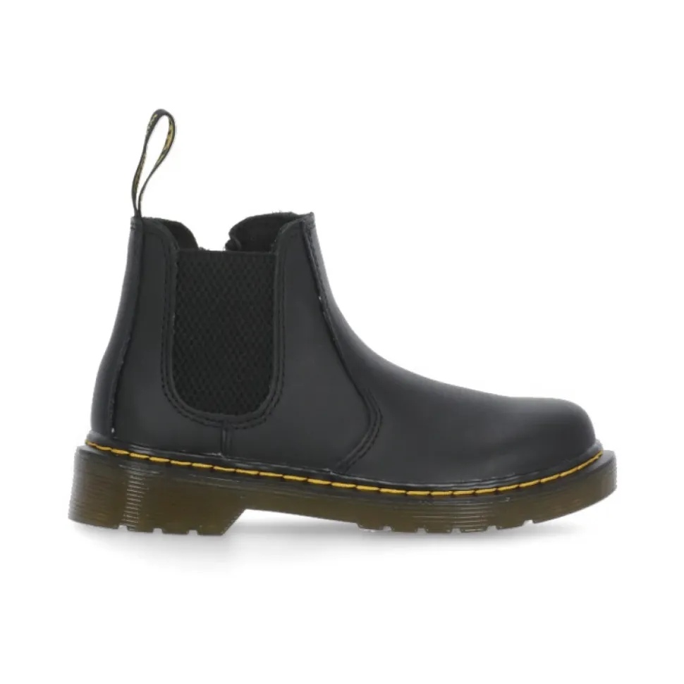Bottes Cheville Enfant en Cuir Noir