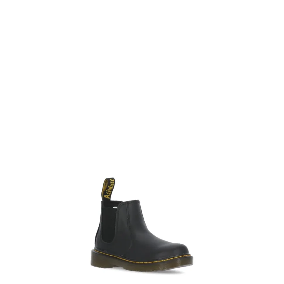Bottes Cheville Enfant en Cuir Noir