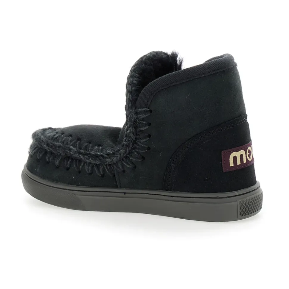 Bottes Cheville Eskimo en Cuir Noir