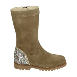 Bottes Courtes en Daim pour Filles, Couleur Cognac