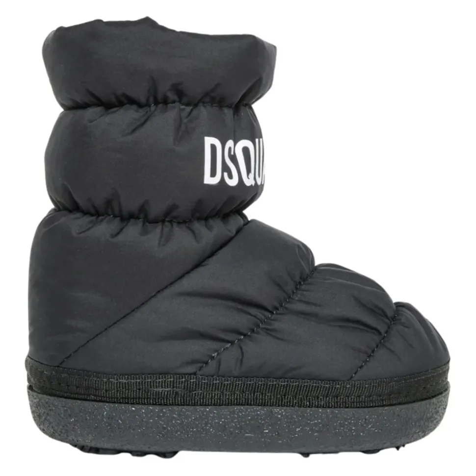 Bottes de neige matelassées à logo imprimé