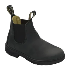 Bottes en Cuir Chelsea Noires Enfants
