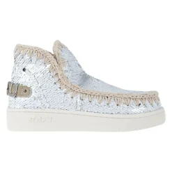 Bottes Enfants Blanches à Paillettes Faites Main
