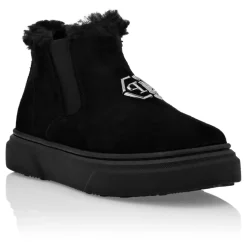Bottines Ankle en Daim et Shearling Écologique