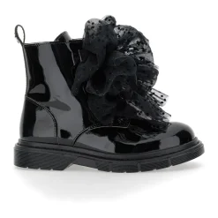Bottines à brides en cuir verni