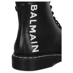 Bottines en cuir à logo