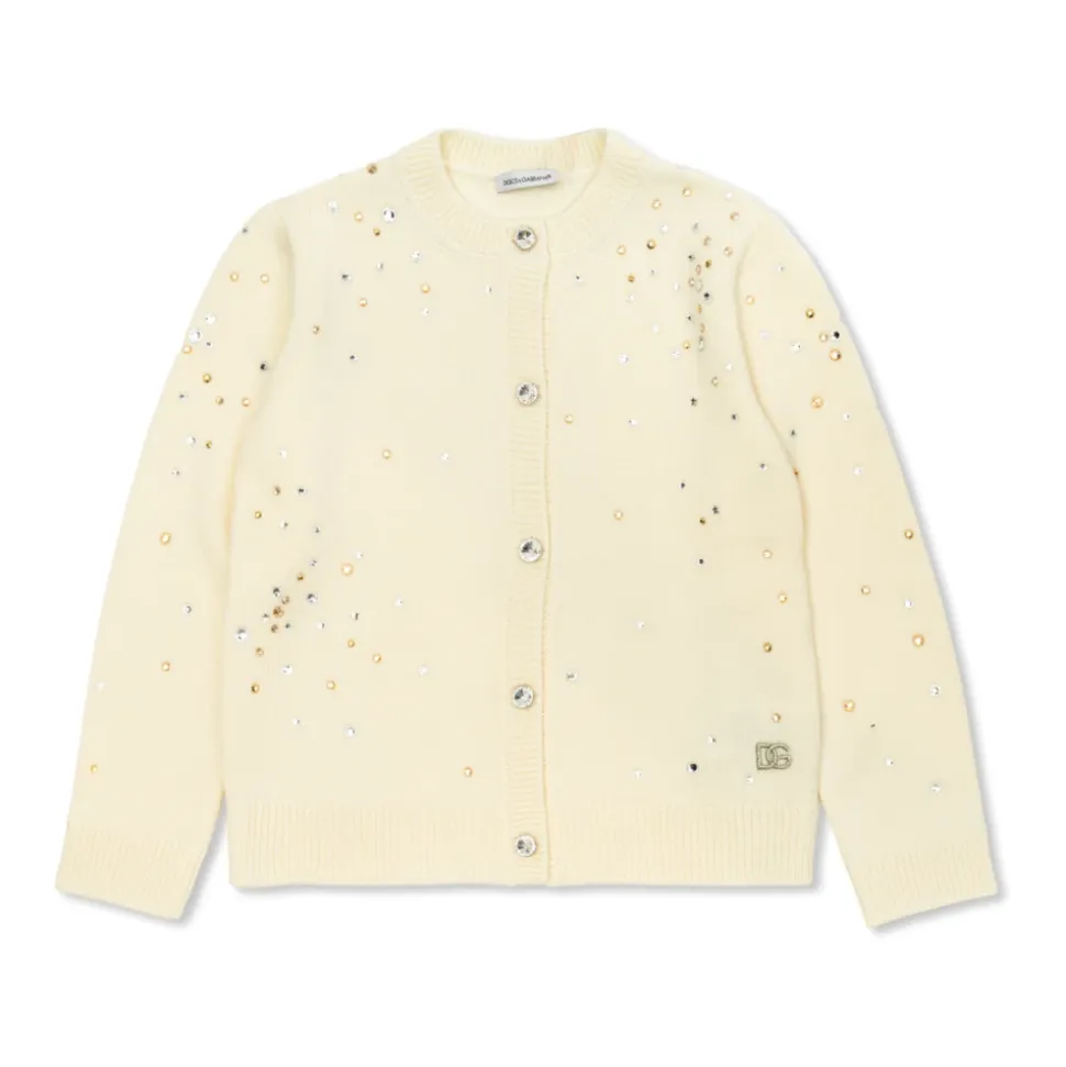Cardigan avec Cristaux Scintillants