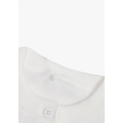 Cardigan avec motif floral, Coton biologique, Blanc