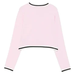 Cardigan à bordures rayées