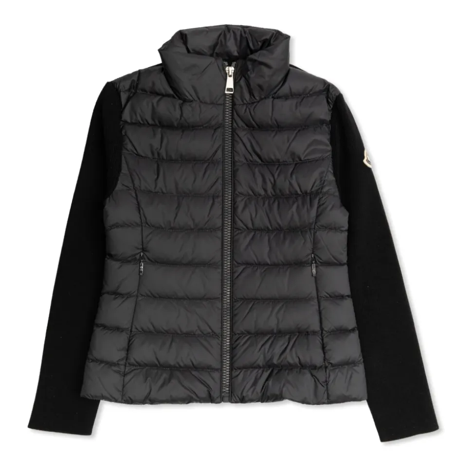 Cardigan à Col Roulé avec Devant Matelassé