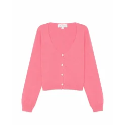 Cardigan en coton à col en V