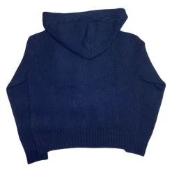 Cardigan Enfant Bleu Tricot Capuche