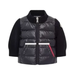 Cardigan en laine matelassé zippé