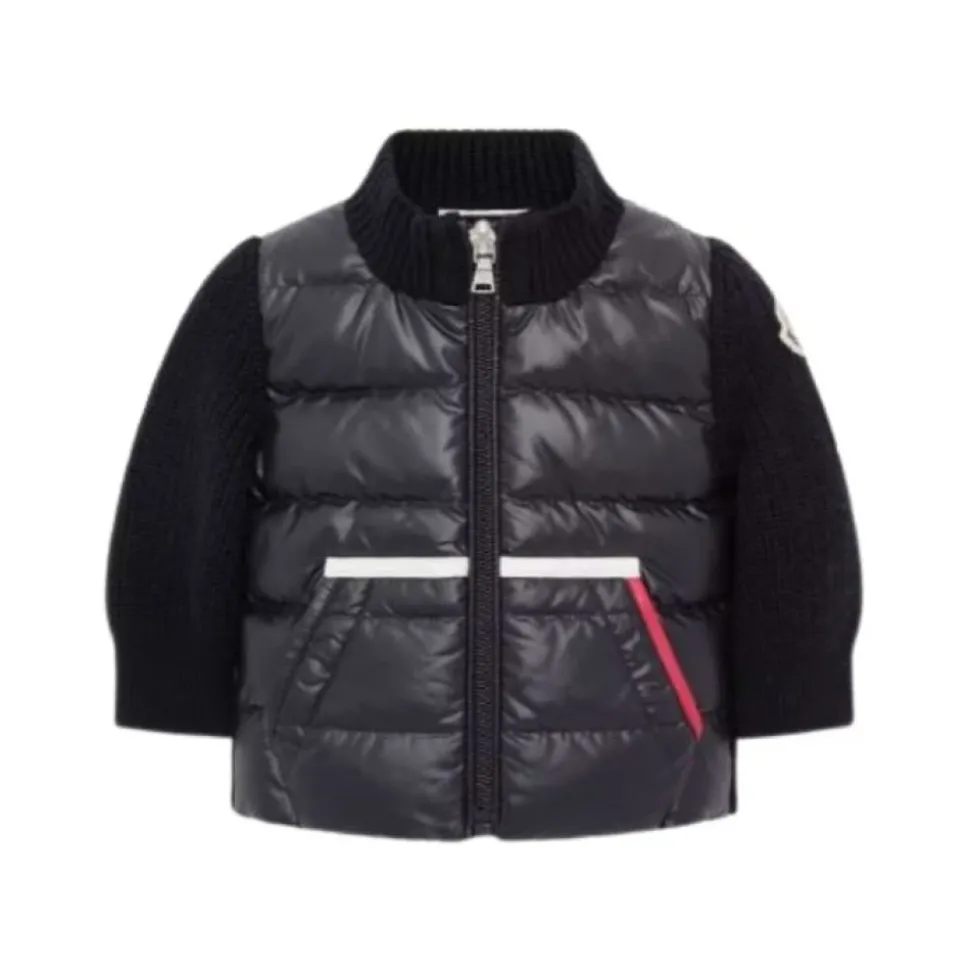 Cardigan en laine matelassé zippé