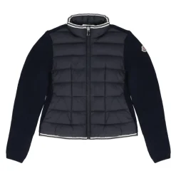Cardigan Zippé Matelassé en Coton