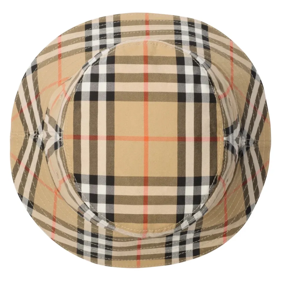 Chapeau bob en coton à carreaux