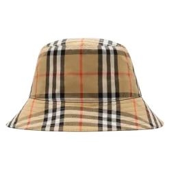 Chapeau bob en coton à carreaux