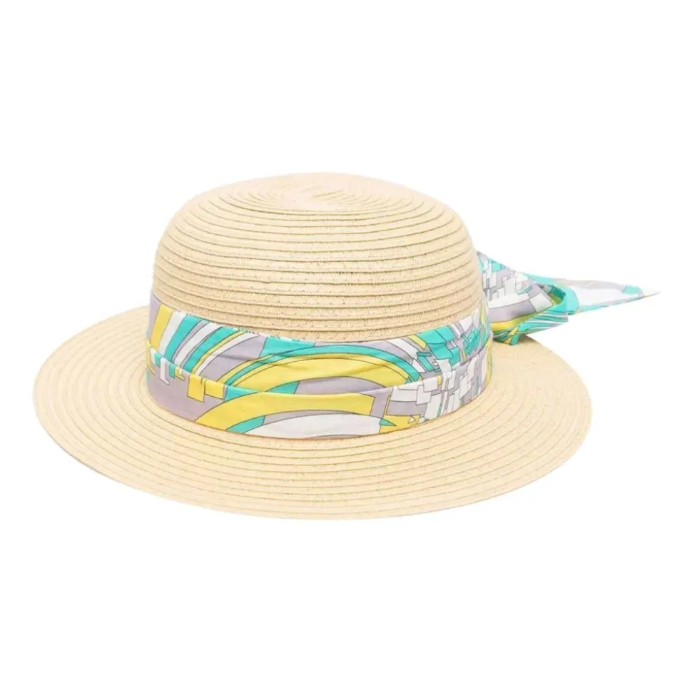 Chapeau de paille avec imprimé