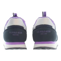 Chaussures de sport violettes avec détails contrastés