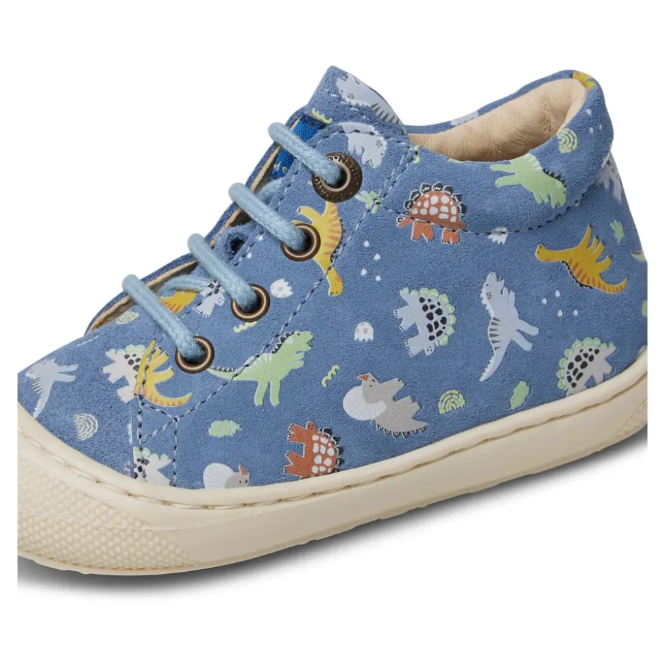 Chaussures premiers pas en suède avec imprimé dinosaures COCOON
